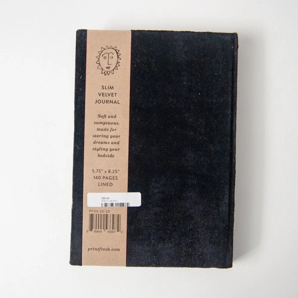 Print Fresh Witchy Themed Velvet Journal